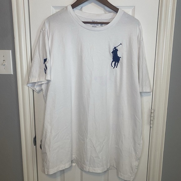 Polo Ralph Lauren Big Pony Short Sleeve T-Shirt Shirt White Men's 2XB - Picture 1 of 4